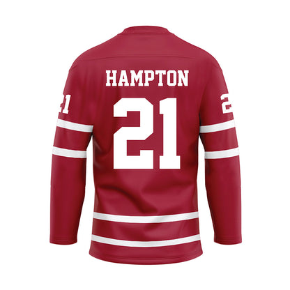 Alabama - NCAA Football : Bubba Hampton - Crimson Hockey Jersey