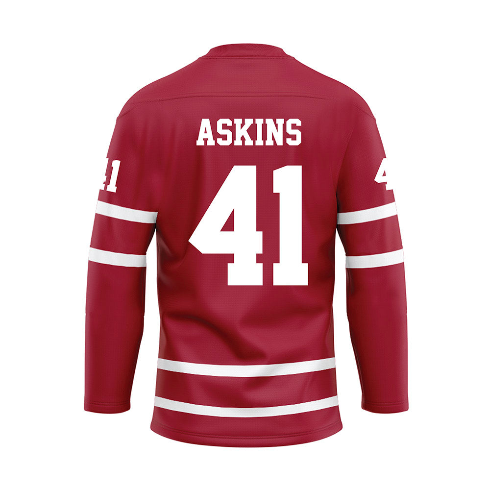 Alabama - Mens Basketball Alumni : Keith Askins - Crimson Hockey Jersey