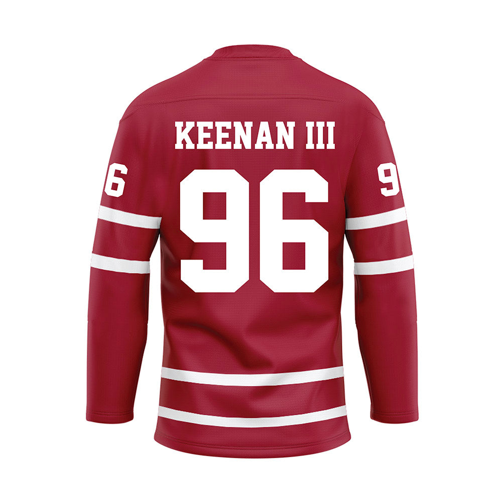 Alabama - NCAA Football : Tim Keenan III - Crimson Hockey Jersey