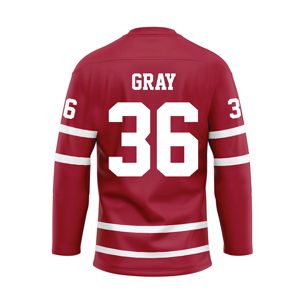 Alabama - Football Alumni : Eric Gray - Crimson Hockey Jersey