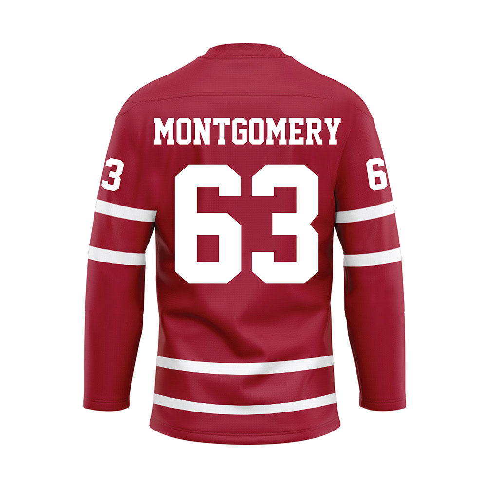 Alabama - Football Alumni : Greg Montgomery - Crimson Hockey Jersey