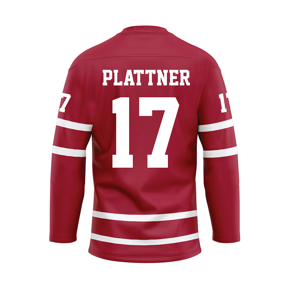 Alabama - NCAA Baseball : Will Plattner - Crimson Hockey Jersey-1