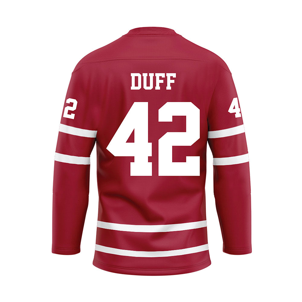 Alabama - NCAA Baseball : Ahmaad Duff - Crimson Hockey Jersey-1