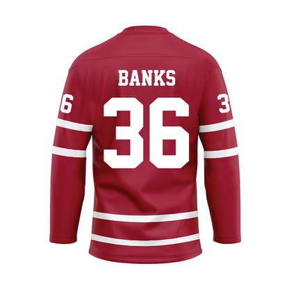 Alabama - NCAA Baseball : Hagan Banks - Crimson Hockey Jersey