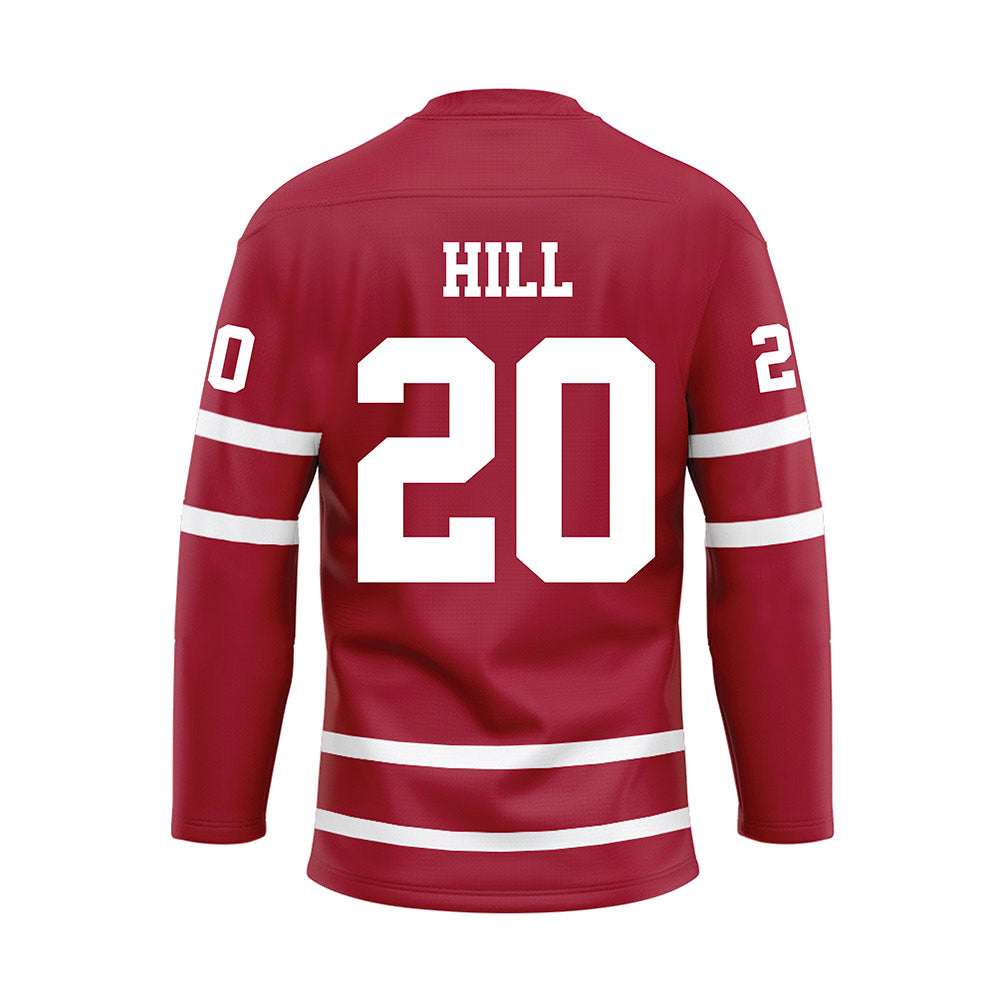 Alabama - NCAA Football : Daniel Hill - Crimson Hockey Jersey