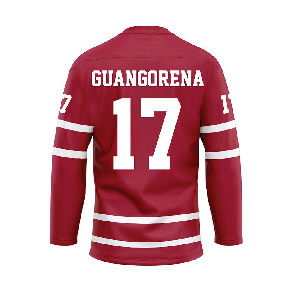 Alabama - NCAA Baseball : Kameron Guangorena - Crimson Hockey Jersey