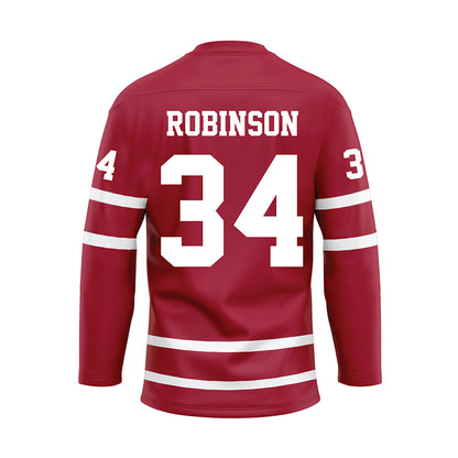 Alabama - NCAA Football : Que Robinson - Crimson Hockey Jersey