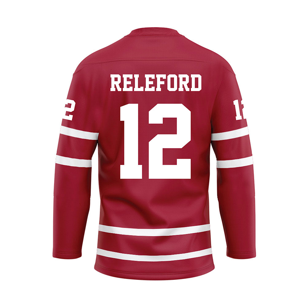 Alabama - Mens Basketball Alumni : Trevor Releford - Crimson Hockey Jersey