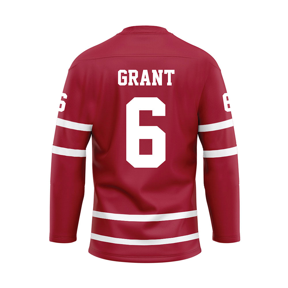 Alabama - NCAA Baseball : Max Grant - Crimson Hockey Jersey