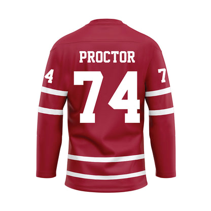 Alabama - NCAA Football : Kadyn Proctor - Crimson Hockey Jersey