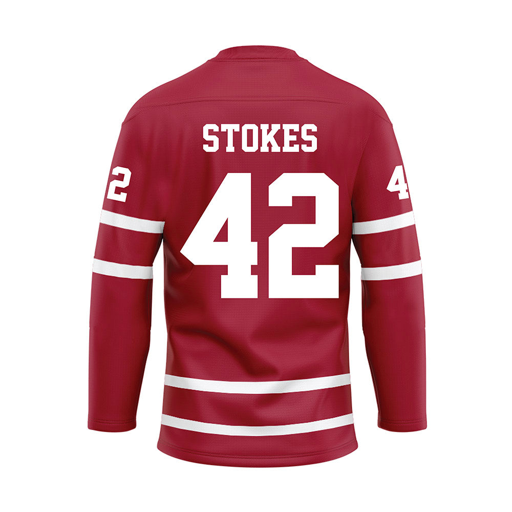 Alabama - Football Alumni : Ralph Stokes - Crimson Hockey Jersey