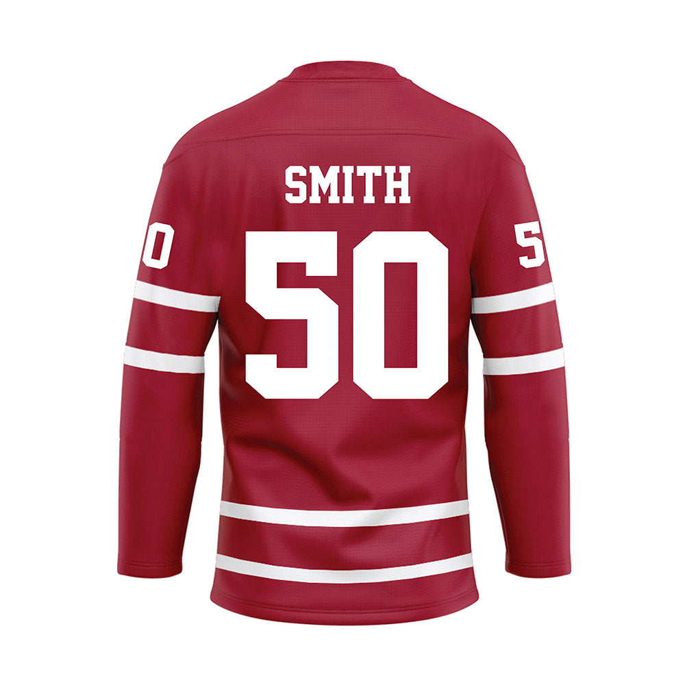 Alabama - NCAA Football : Tim Smith - Crimson Hockey Jersey