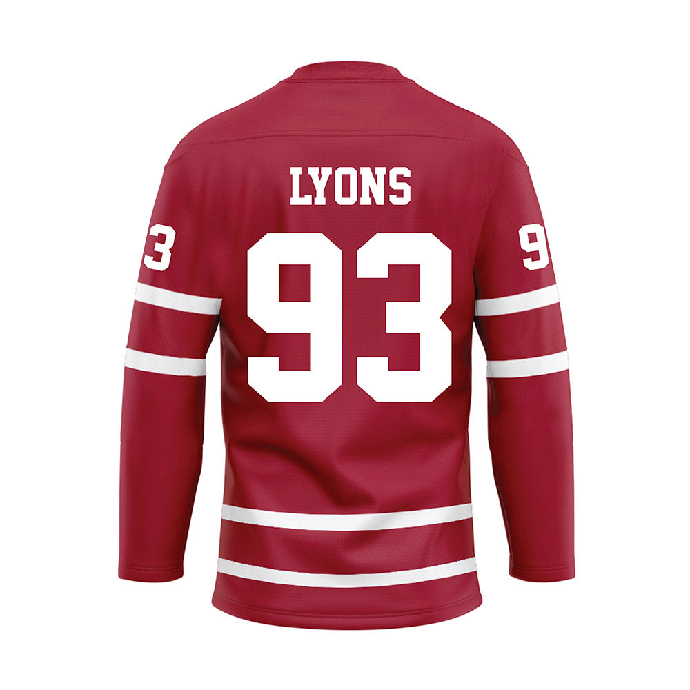 Alabama - Football Alumni : Marty Lyons - Crimson Hockey Jersey