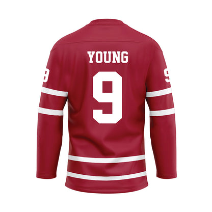 Alabama - NCAA Football : Richard Young - Crimson Hockey Jersey