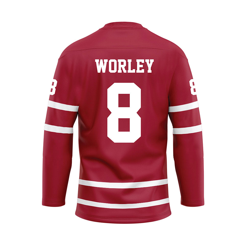 Alabama - Football Alumni : Butch Worley - Crimson Hockey Jersey