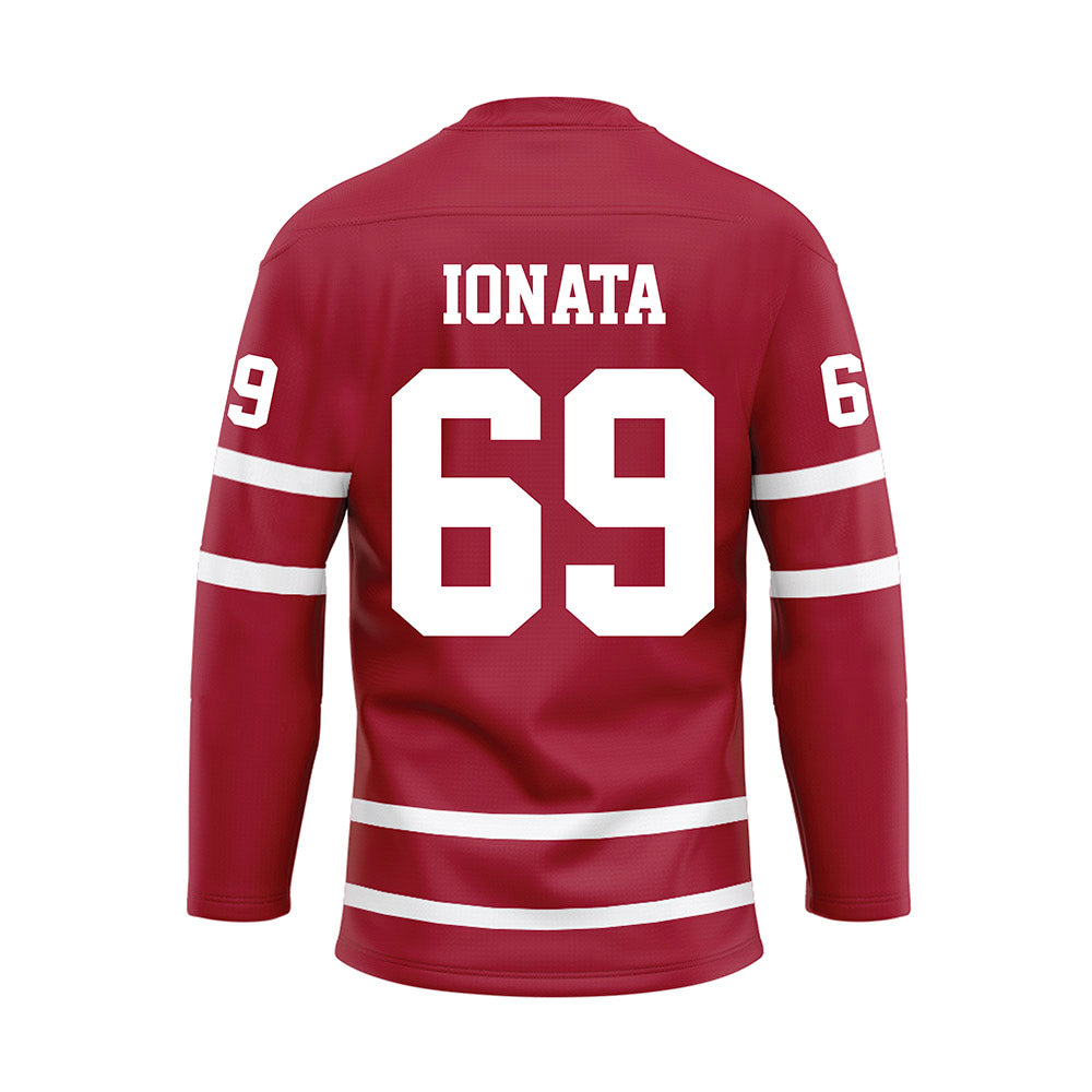 Alabama - NCAA Football : Joseph Ionata - Crimson Hockey Jersey