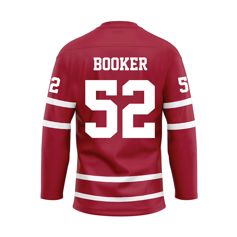 Alabama - NCAA Football : Tyler Booker - Crimson Hockey Jersey