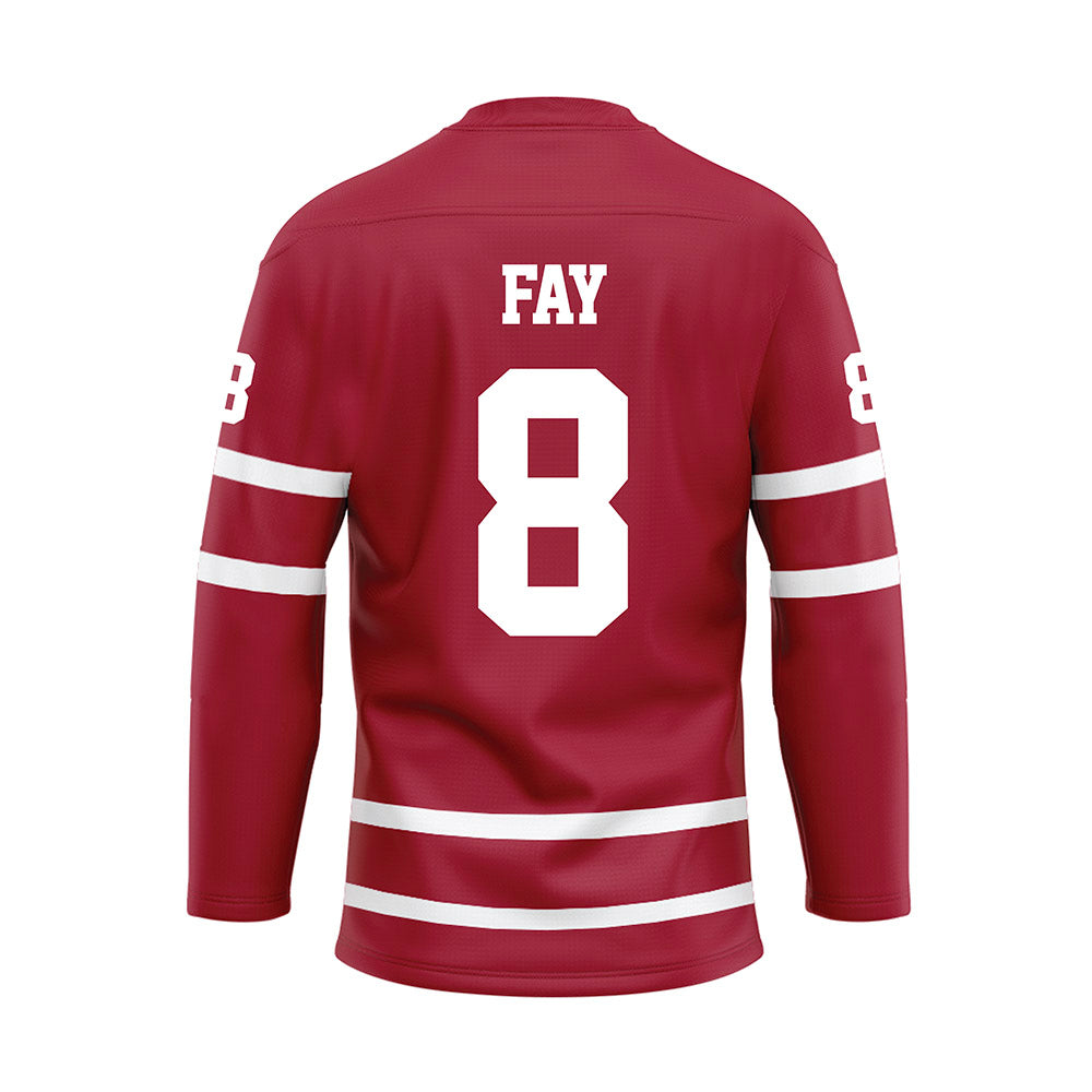 Alabama - NCAA Baseball : Tyler Fay - Crimson Hockey Jersey