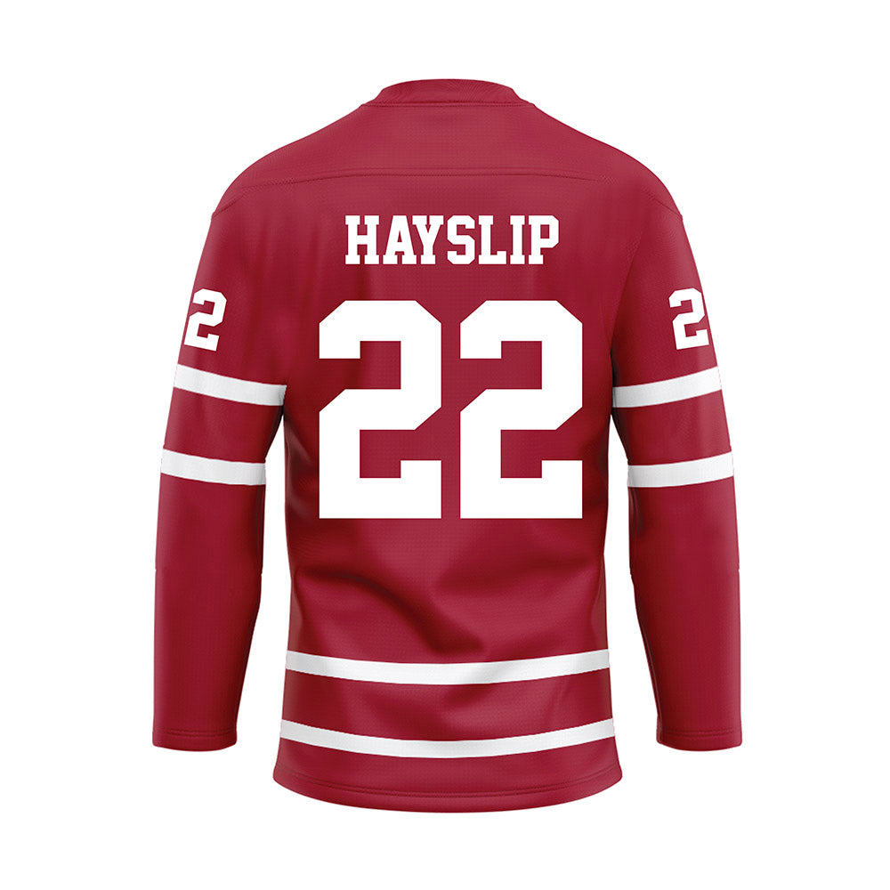 Alabama - NCAA Baseball : Camden Hayslip - Crimson Hockey Jersey