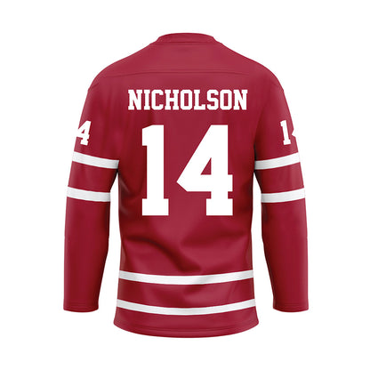 Alabama - NCAA Football : Graham Nicholson - Crimson Hockey Jersey