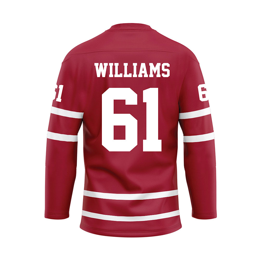 Alabama - Football Alumni : John Byrd Williams - Crimson Hockey Jersey