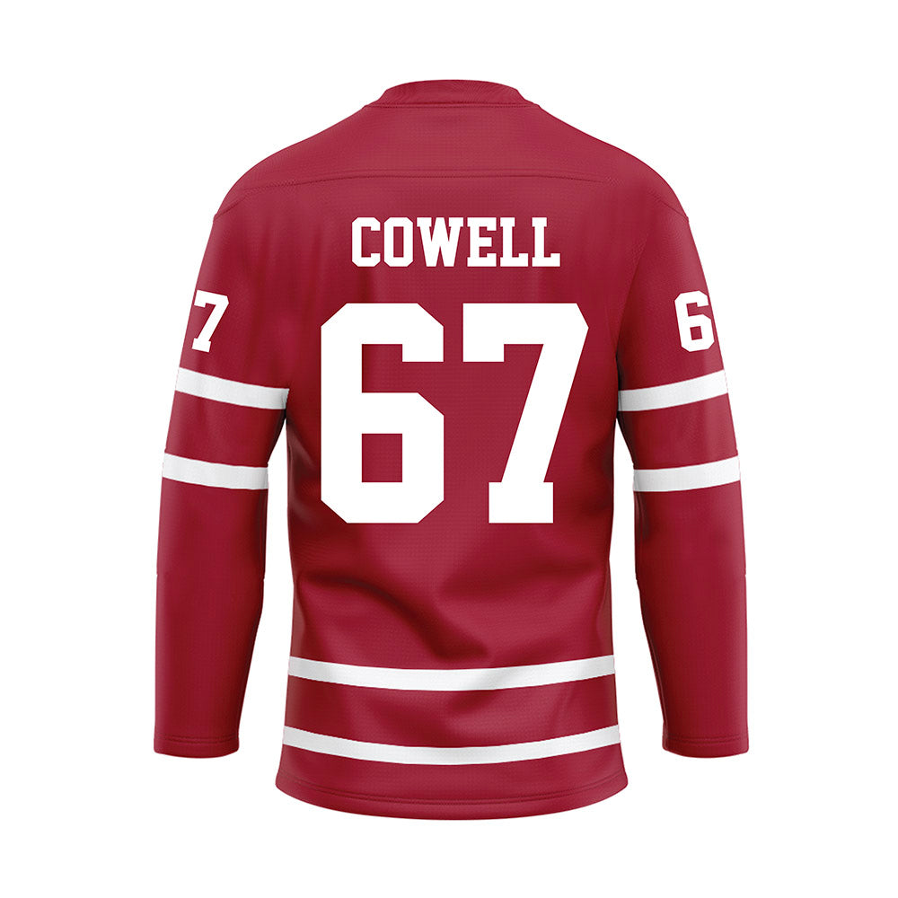 Alabama - NCAA Football : Vince Cowell - Crimson Hockey Jersey