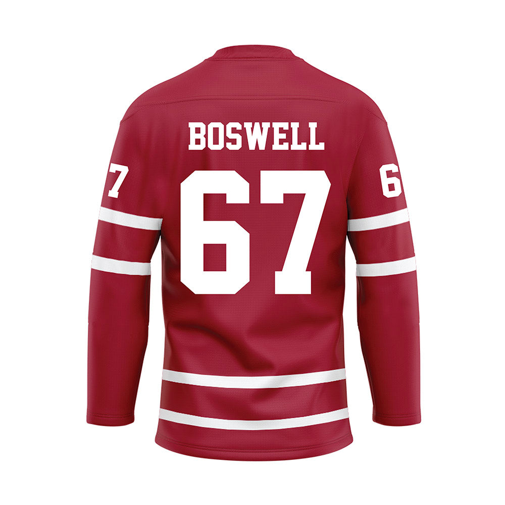 Alabama - Football Alumni : John Boswell - Crimson Hockey Jersey