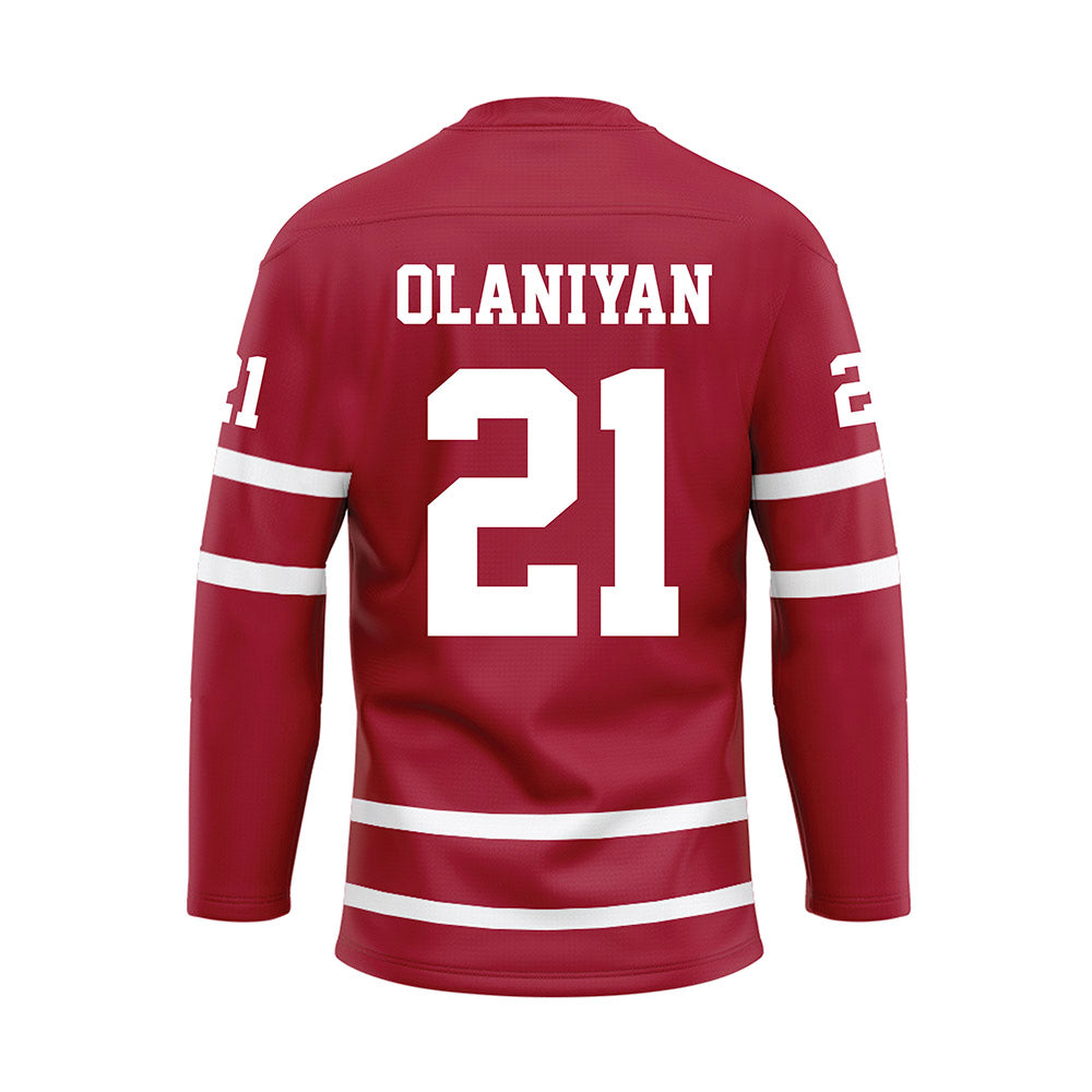 Alabama - Mens Basketball Alumni : Bola Ahmed Olaniyan - Crimson Hockey Jersey