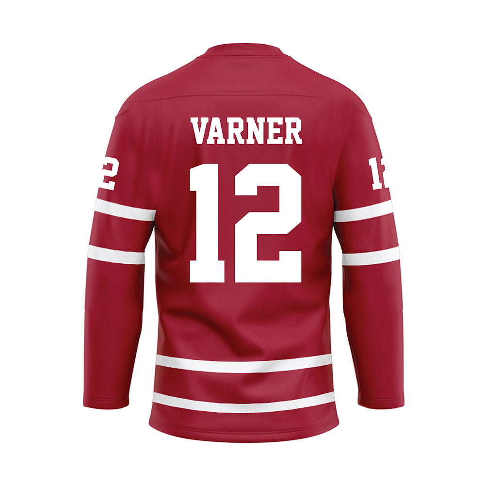 Alabama - Football Alumni : James Varner - Crimson Hockey Jersey