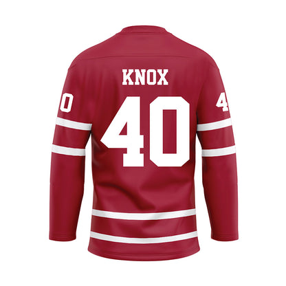 Alabama - Mens Basketball Alumni : Justin Knox - Crimson Hockey Jersey