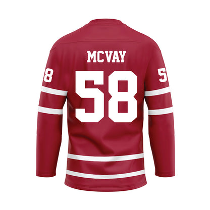 Alabama - NCAA Football : Miles McVay - Crimson Hockey Jersey