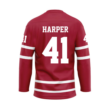 Alabama - Football Alumni : Roman Harper - Crimson Hockey Jersey-1