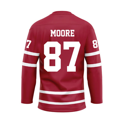 Alabama - NCAA Football : Bud Moore - Crimson Hockey Jersey