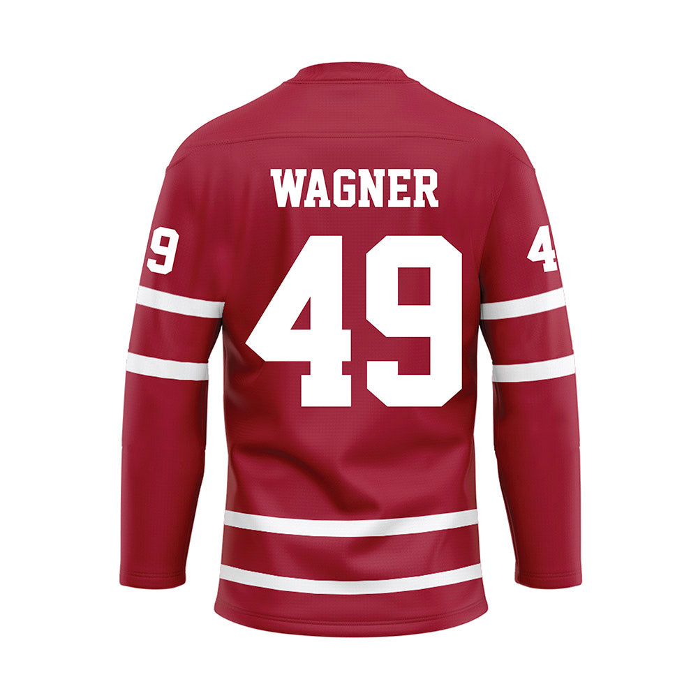 Alabama - NCAA Baseball : Nash Wagner - Crimson Hockey Jersey-1