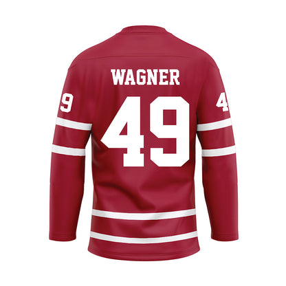 Alabama - NCAA Baseball : Nash Wagner - Crimson Hockey Jersey-1