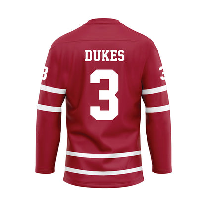 Alabama - Football Alumni : Jeffrey Dukes - Crimson Hockey Jersey