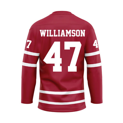 Alabama - NCAA Baseball : Jojo Williamson - Crimson Hockey Jersey-1