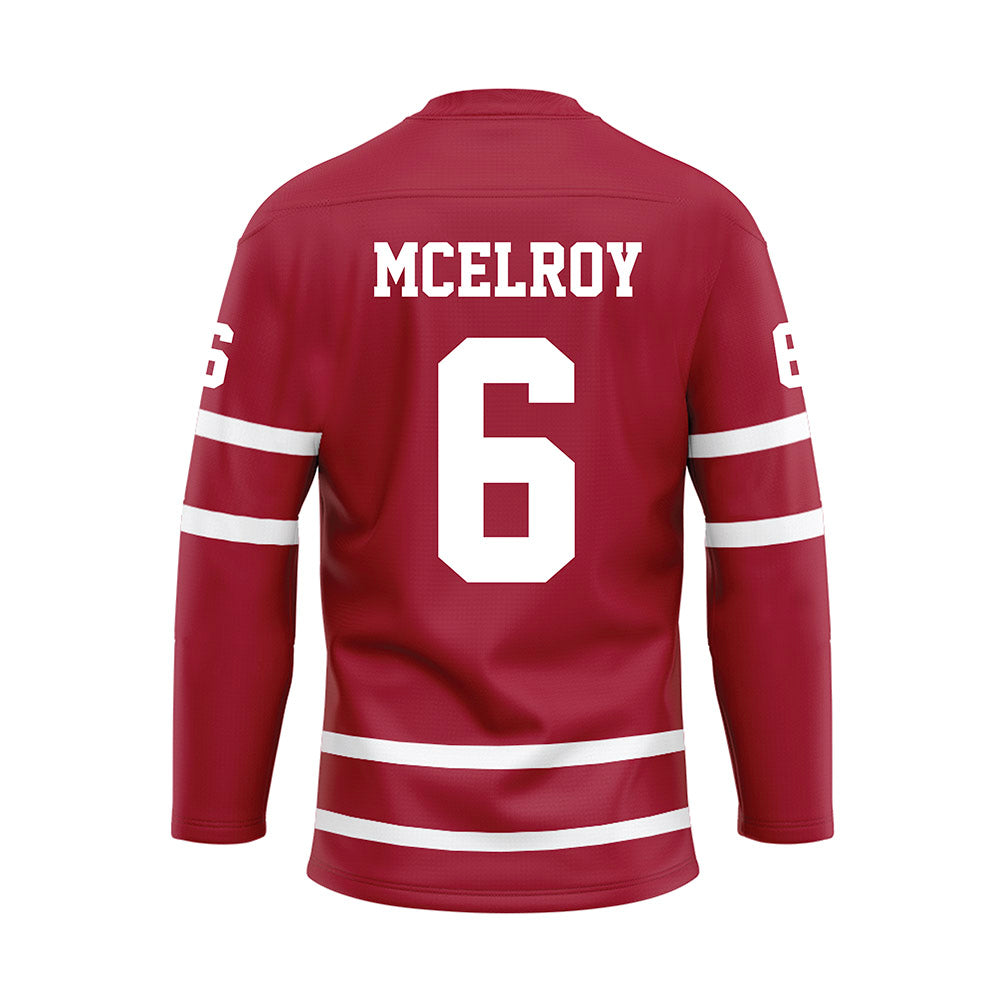 Alabama - Football Alumni : Alan McElroy - Crimson Hockey Jersey