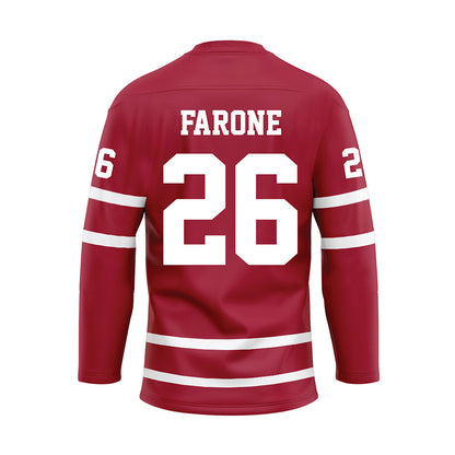 Alabama - NCAA Baseball : Greg Farone - Crimson Hockey Jersey