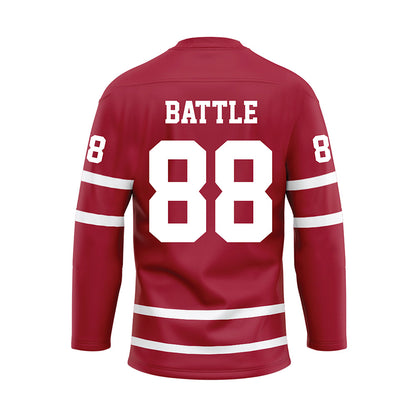 Alabama - Football Alumni : Marco Battle - Crimson Hockey Jersey