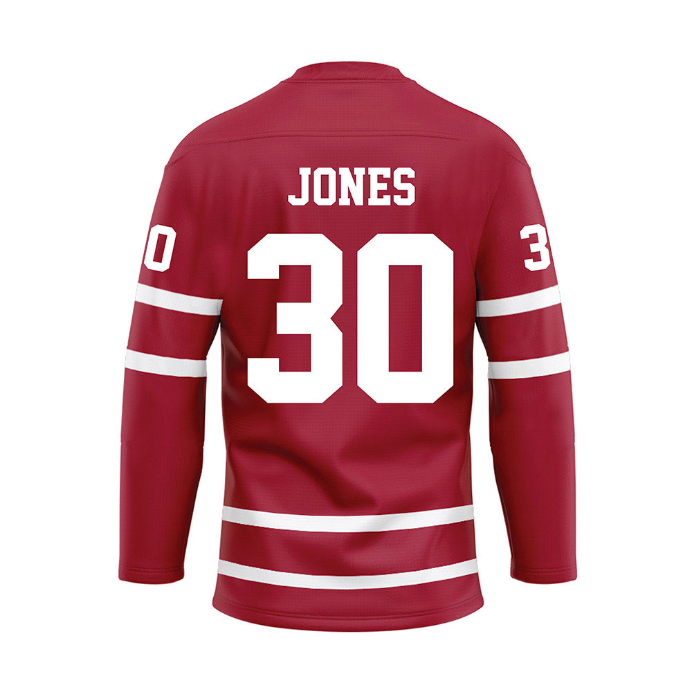 Alabama - NCAA Football : Cayden Jones - Crimson Hockey Jersey