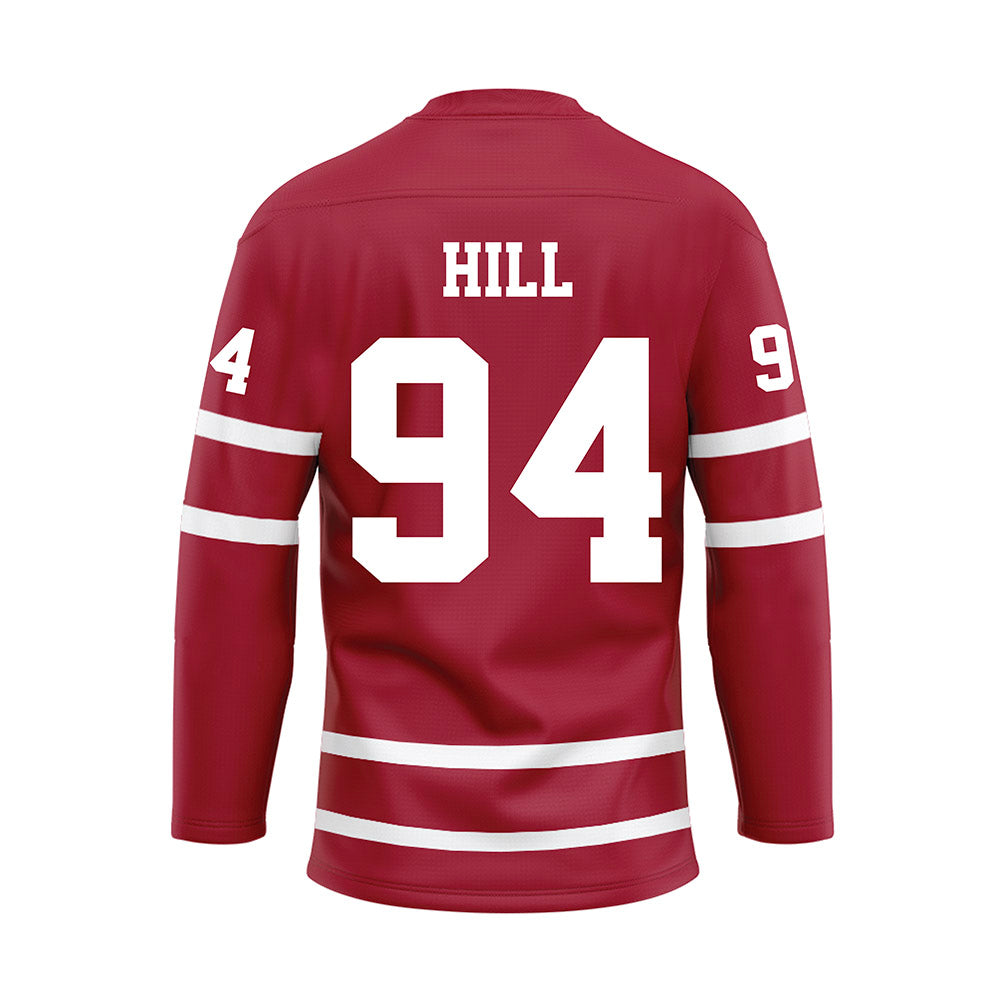 Alabama - NCAA Football : Edric Hill - Crimson Hockey Jersey