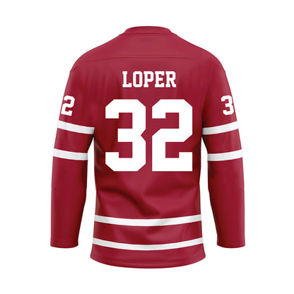 Alabama - NCAA Football : Jay Loper - Crimson Hockey Jersey