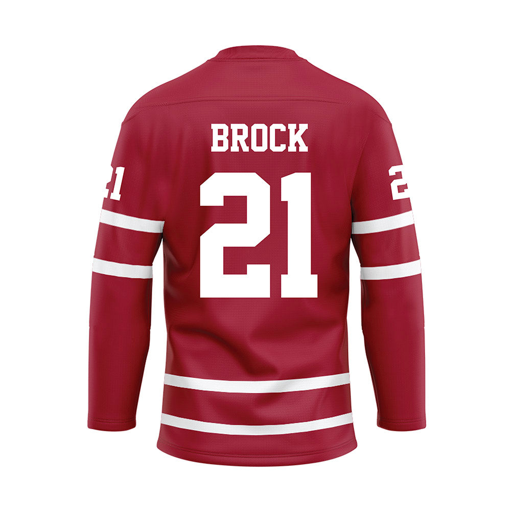 Alabama - Mens Basketball Alumni : Evan Brock - Crimson Hockey Jersey