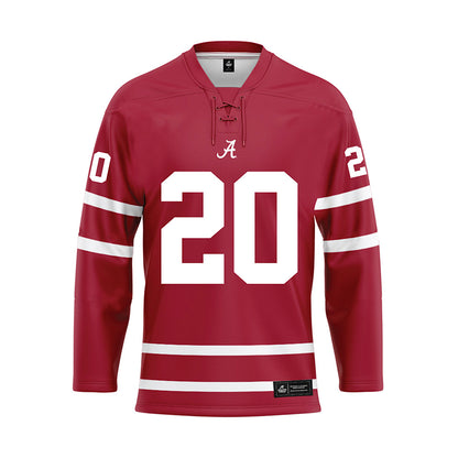 Alabama - NCAA Baseball : Zane Adams - Crimson Hockey Jersey