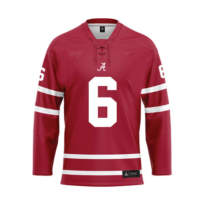 Alabama - NCAA Football : Kobe Prentice - Crimson Hockey Jersey