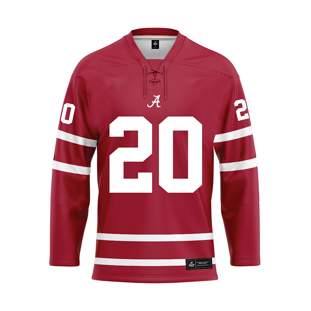 Alabama - NCAA Football : Daniel Hill - Crimson Hockey Jersey