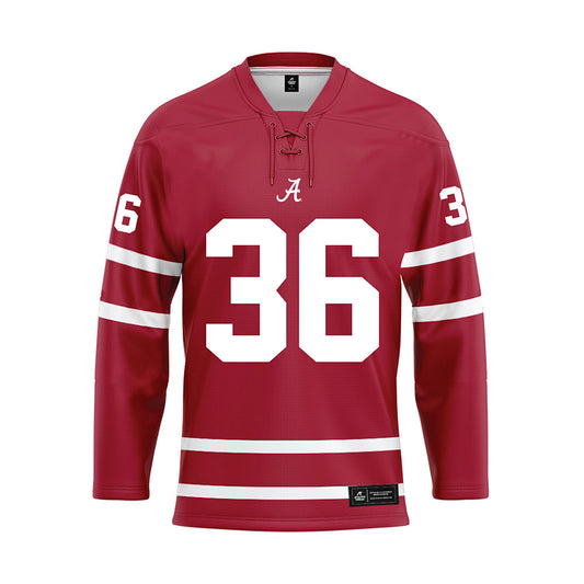 Alabama - Football Alumni : Jackie Sherrill - Crimson Hockey Jersey