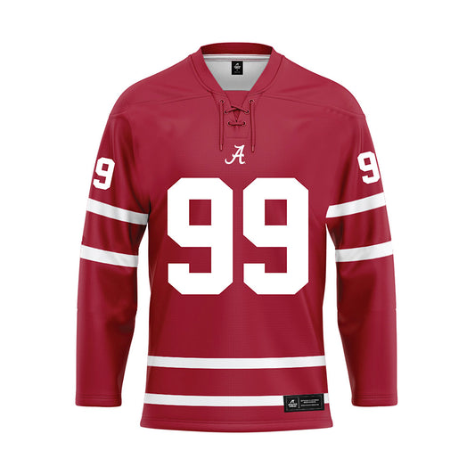 Alabama - Football Alumni : Leigh Tiffin - Crimson Hockey Jersey