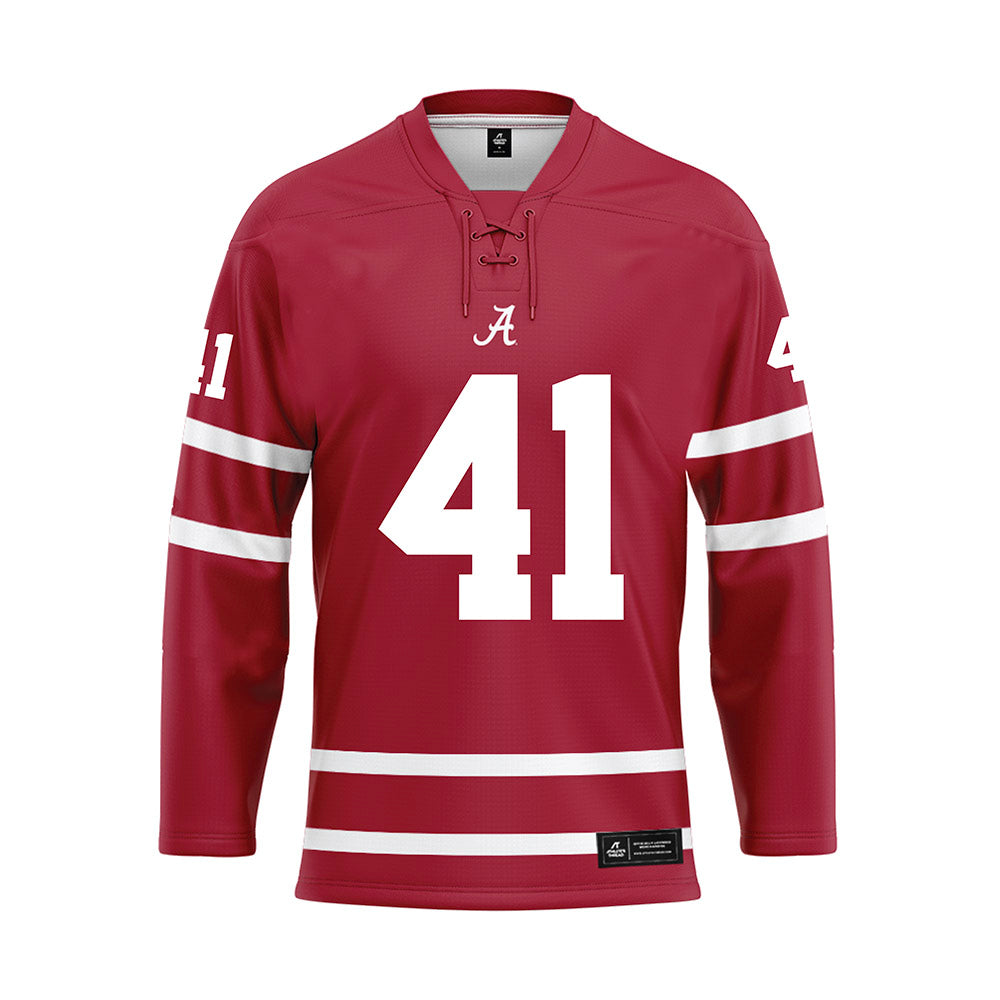 Alabama - NCAA Football : Justin Okoronkwo - Crimson Hockey Jersey